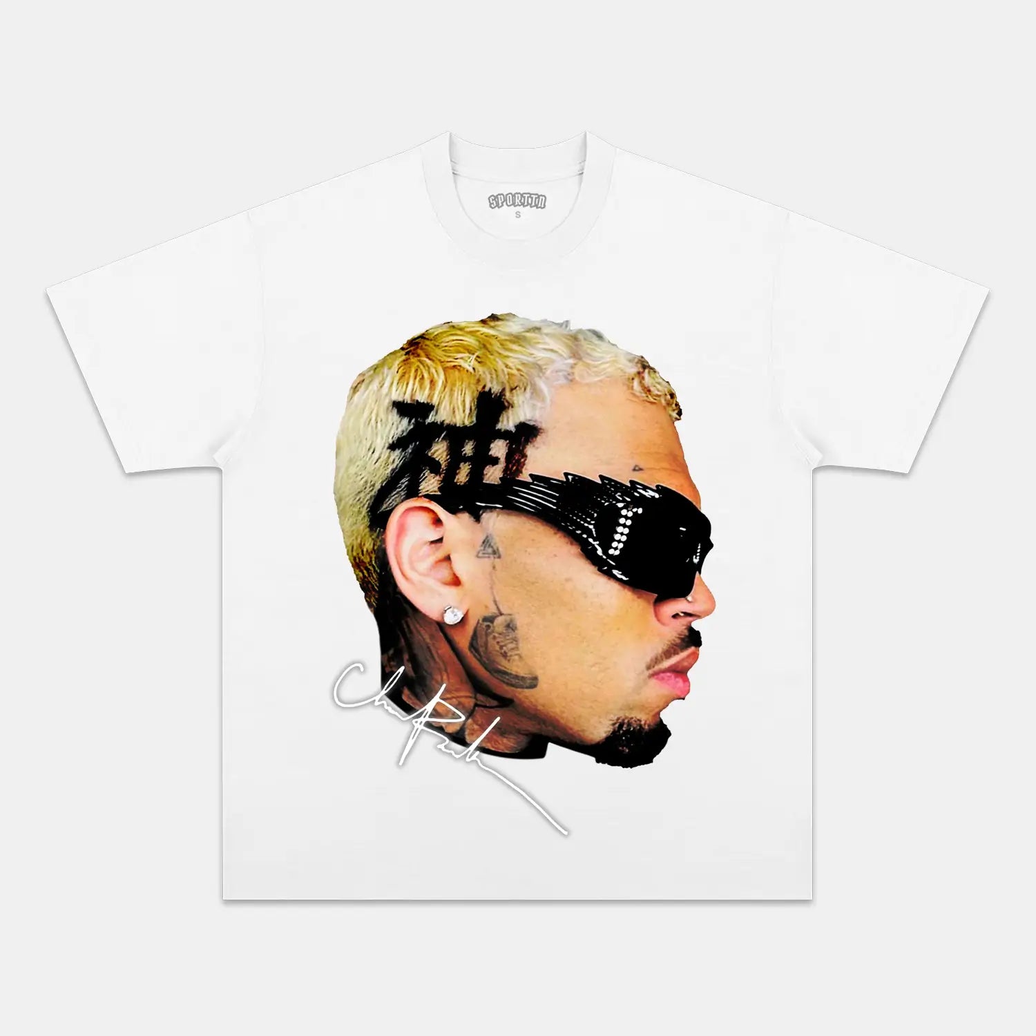 CHRIS BROWN BIG FACE V2 TEE - Y2K VINTAGES