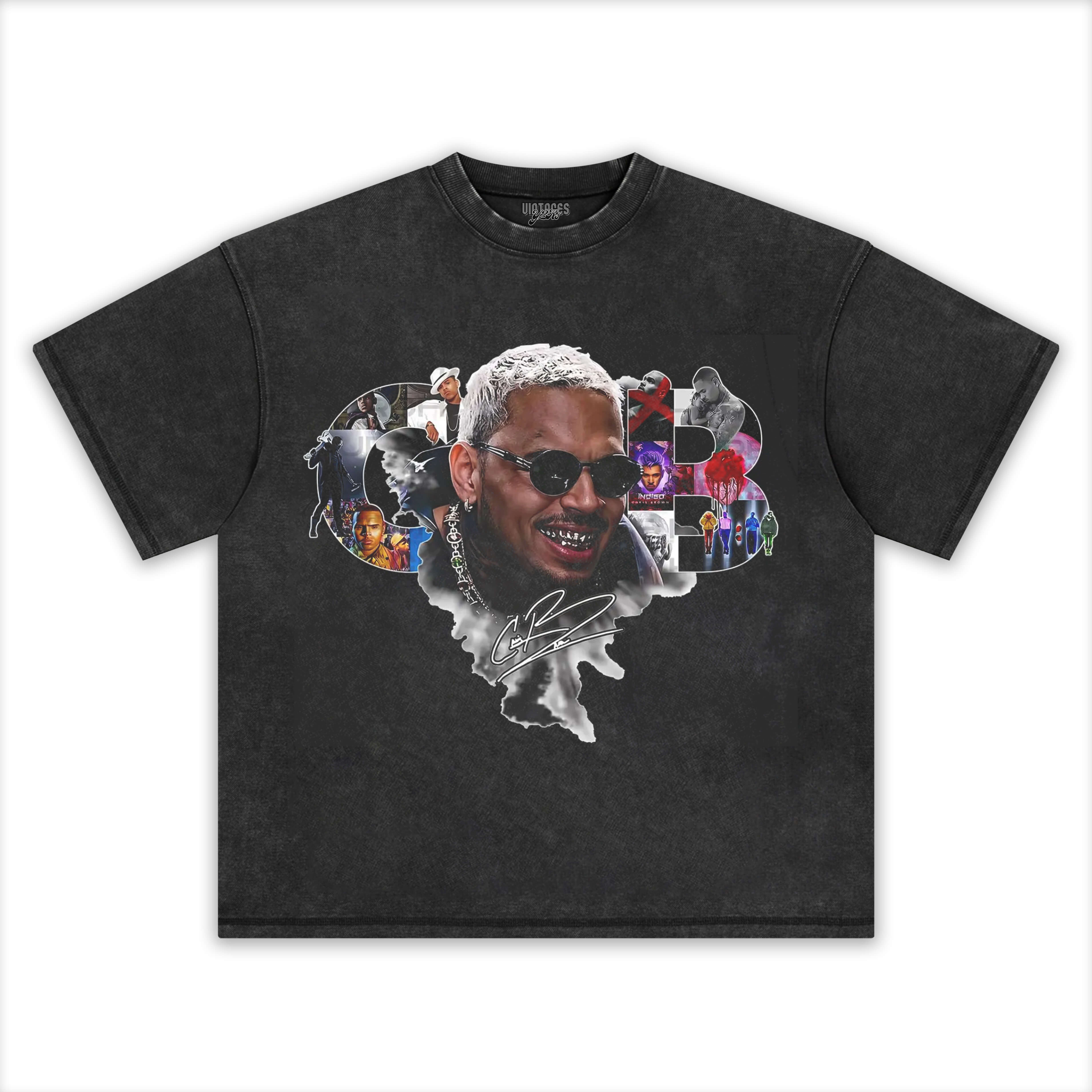 CHRIS BROWN BIG FACE TEE - Y2K VINTAGES