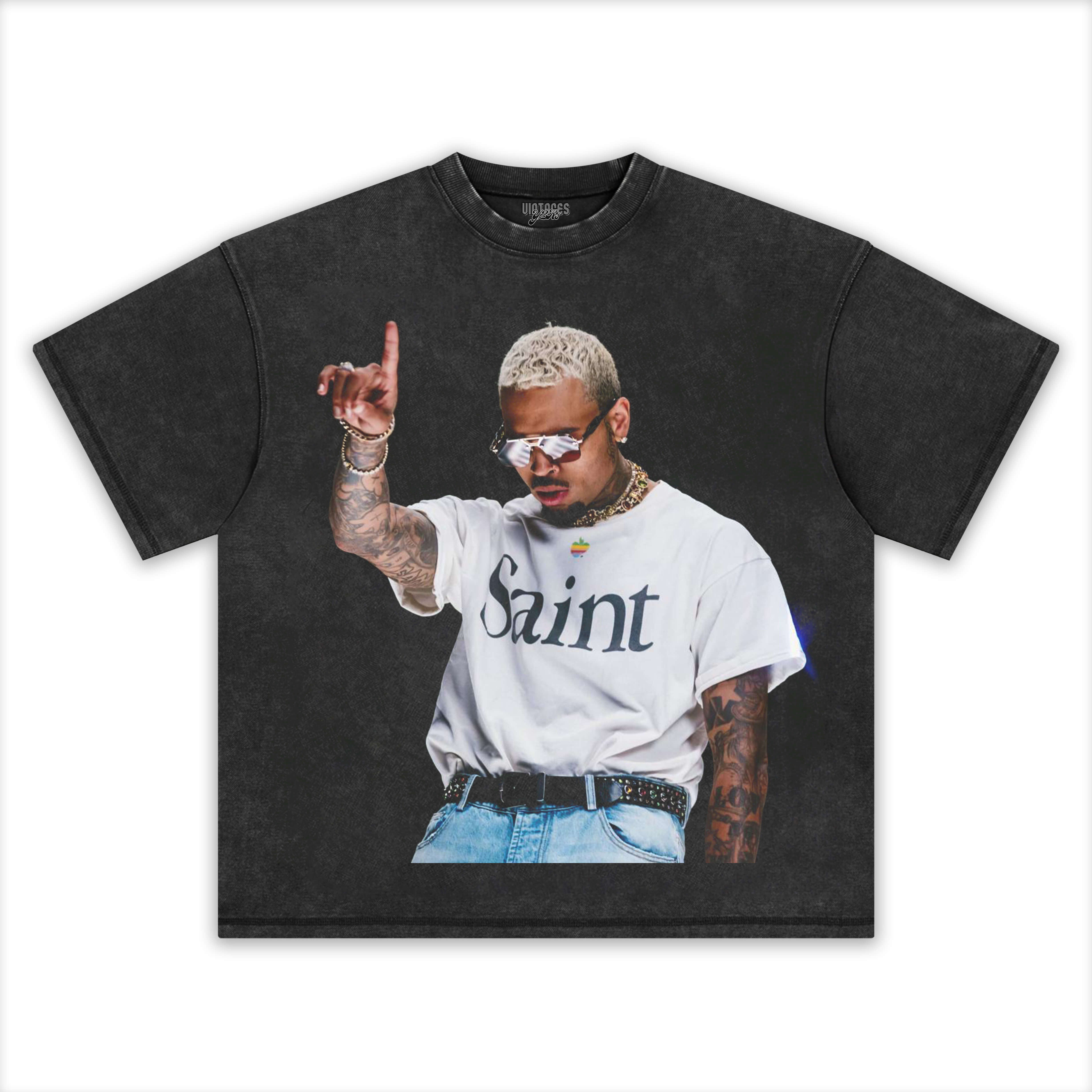 CHRIS BROWN BIG TEE - Y2K VINTAGES