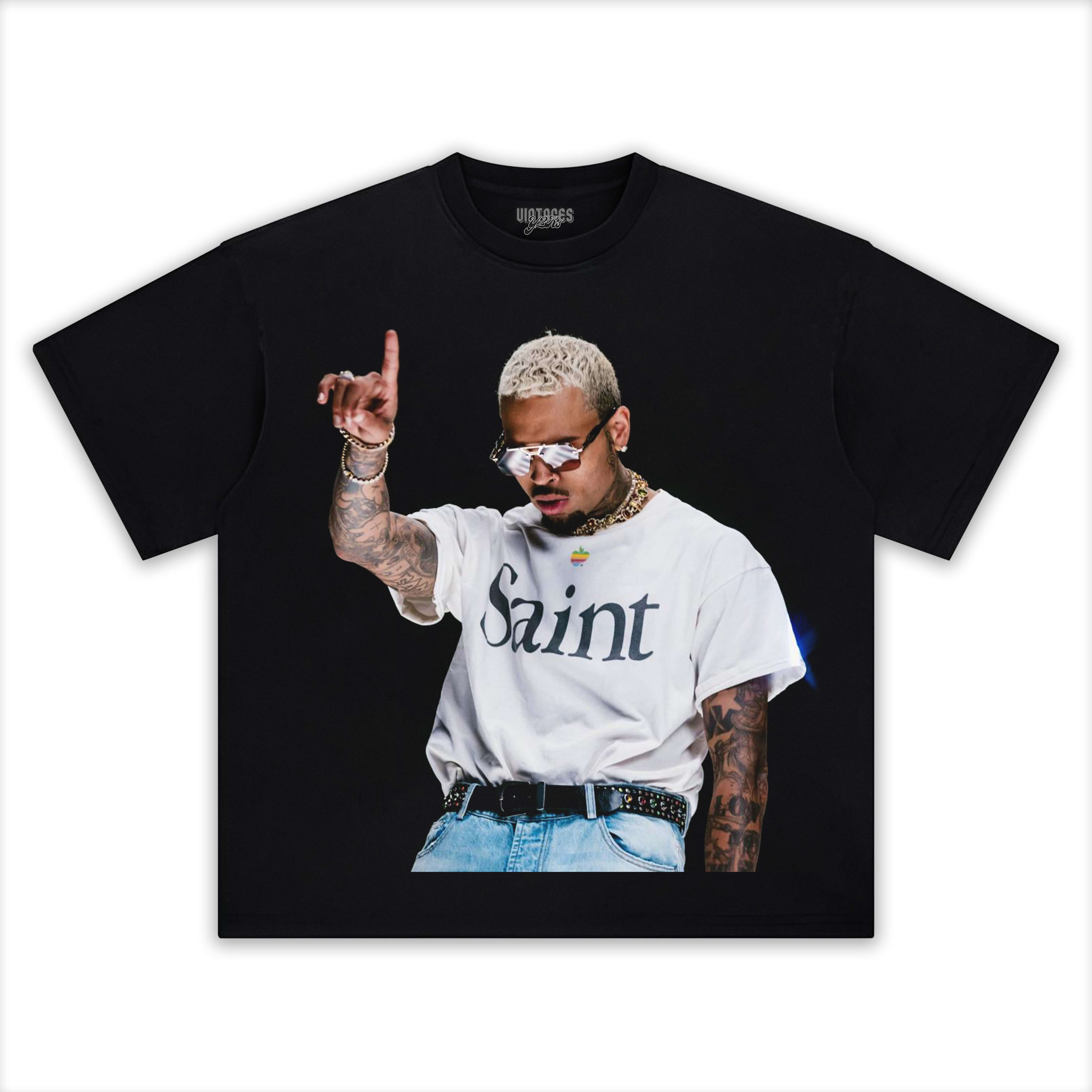 CHRIS BROWN BIG TEE - Y2K VINTAGES