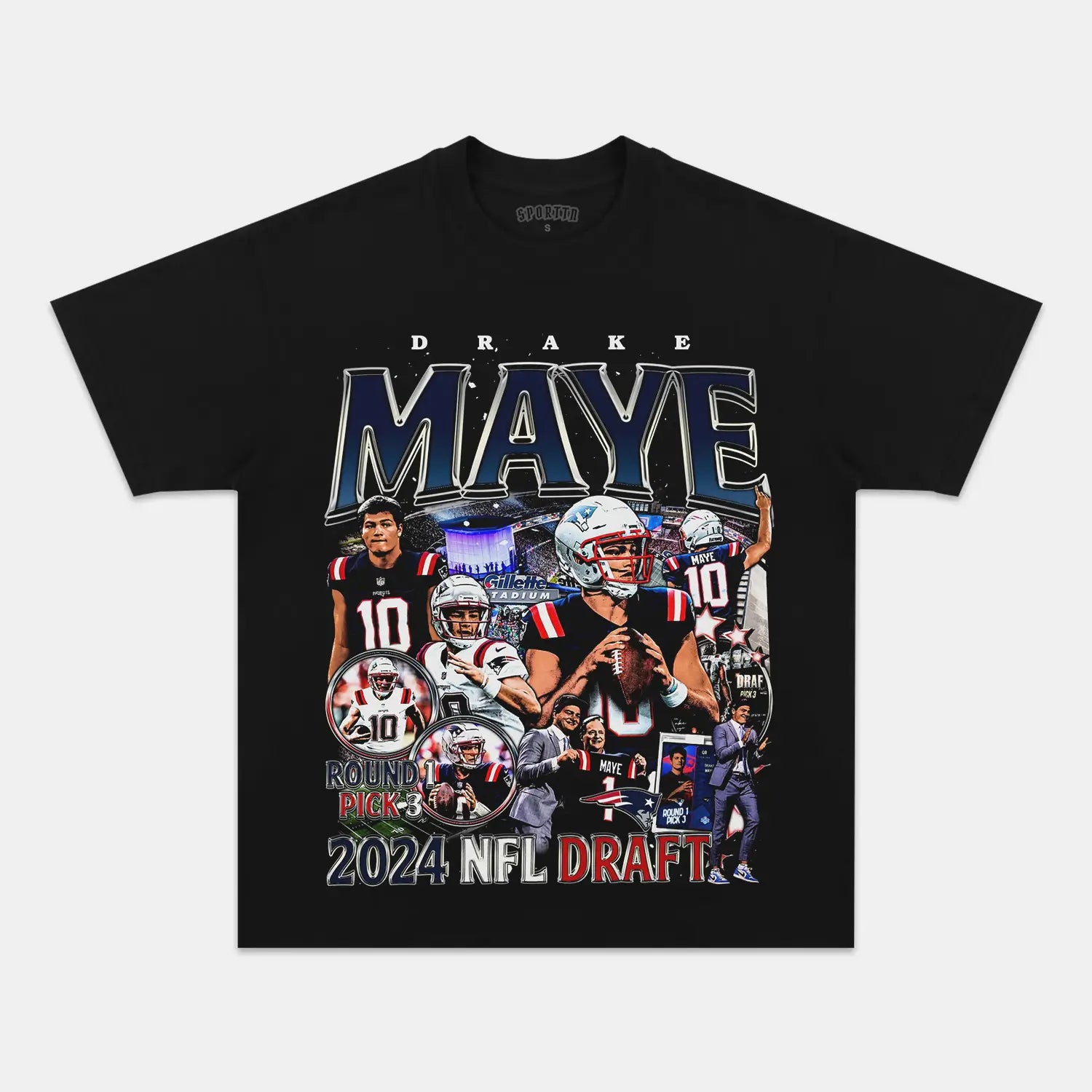 DRAKE MAYE - PATRIOTS TEE - Y2K VINTAGES