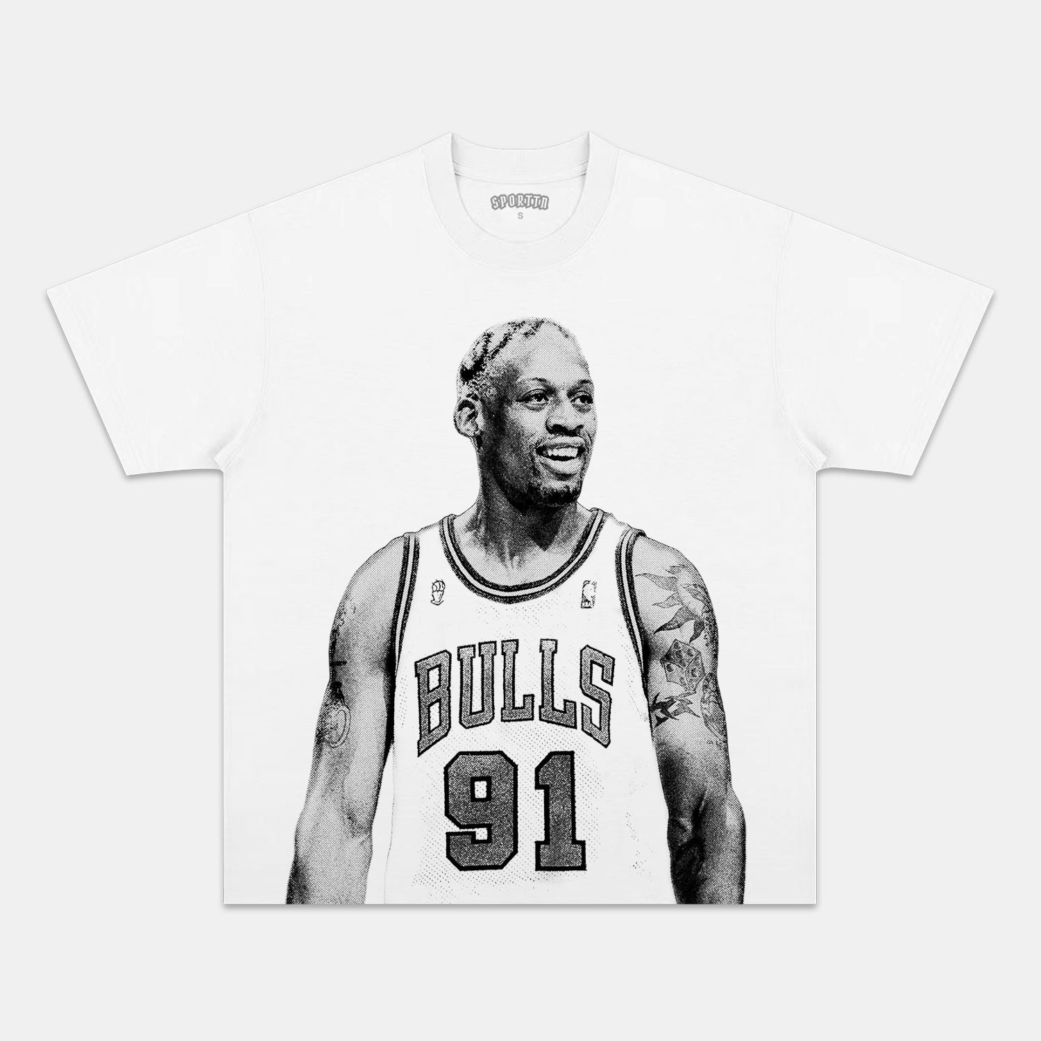 DENNIS RODMAN WHITE TEE - Y2K VINTAGES