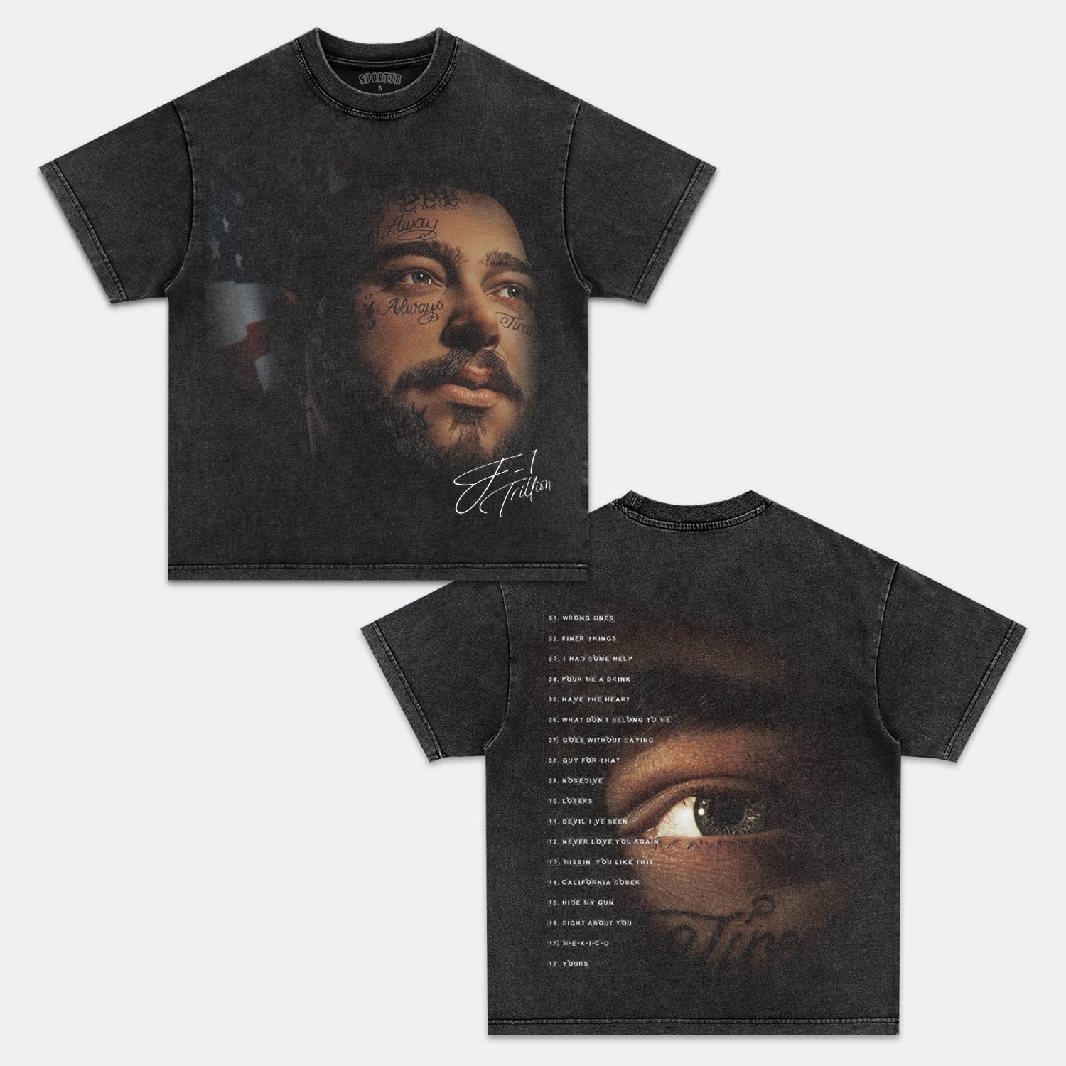 F-1 TRILLION & POST MALONE TEE - Y2K VINTAGES