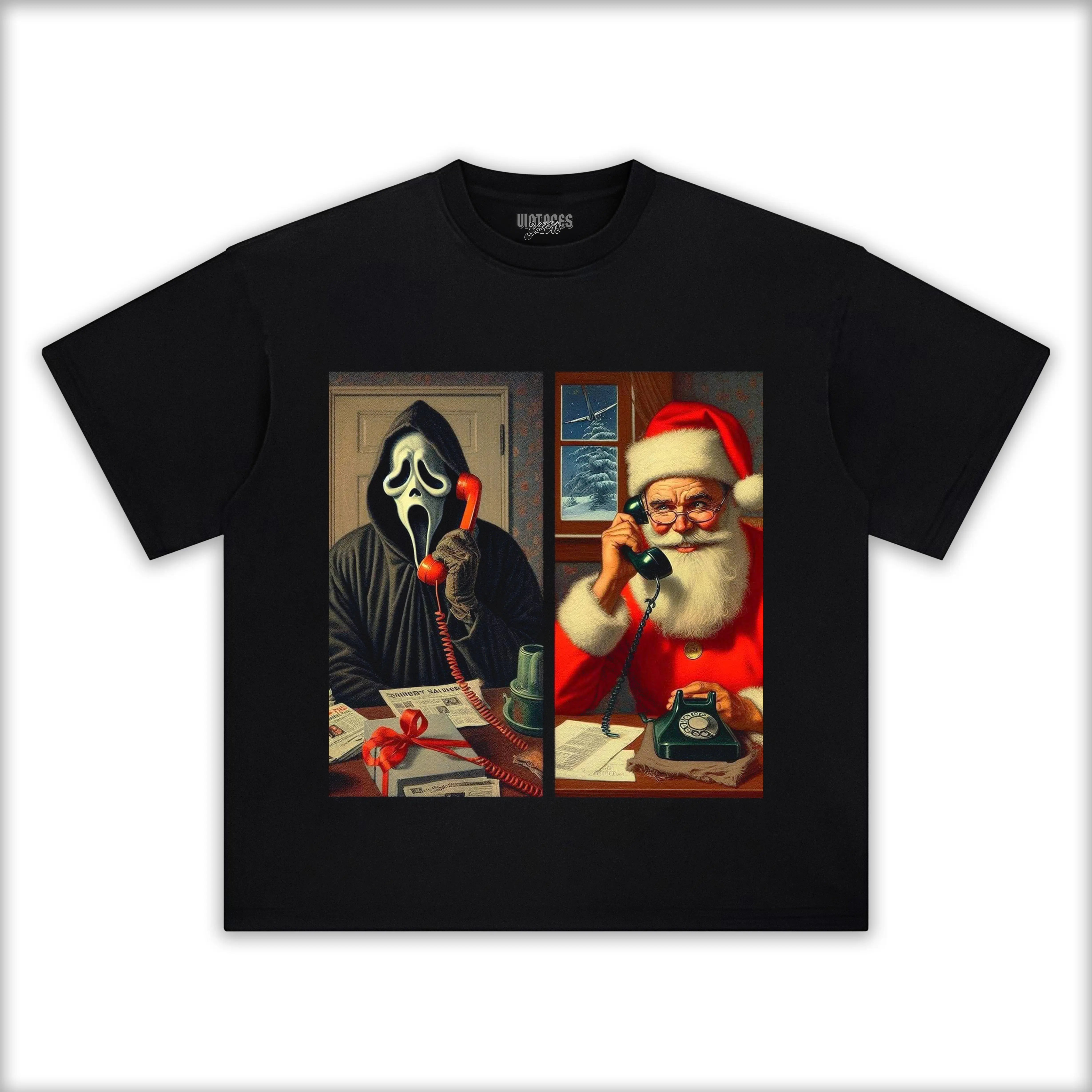 FUNNY-GHOST-SANTA-TEE - Y2K VINTAGES