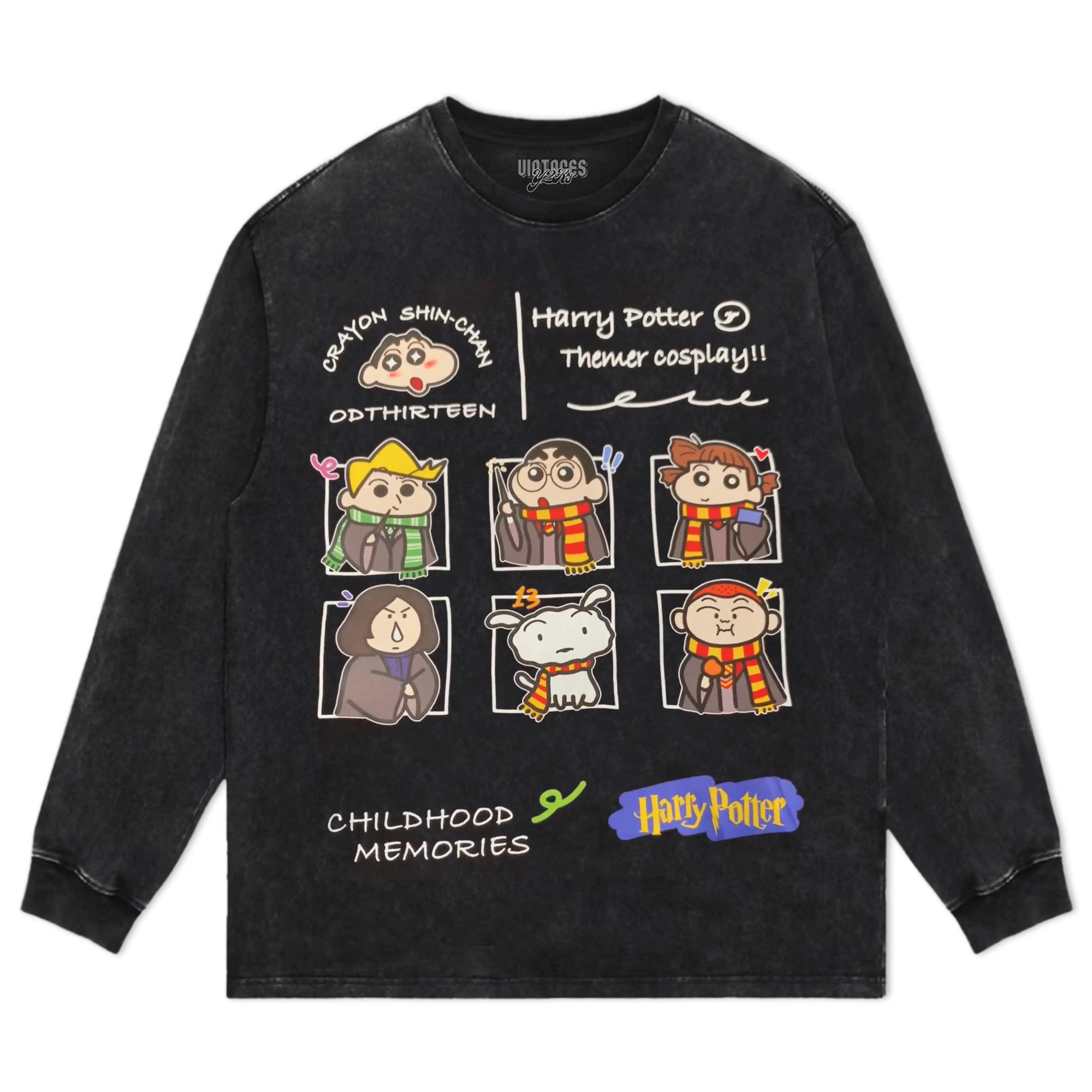 HOGWARTS MEETS SHIN CHAN 2 TEE - Y2K VINTAGES