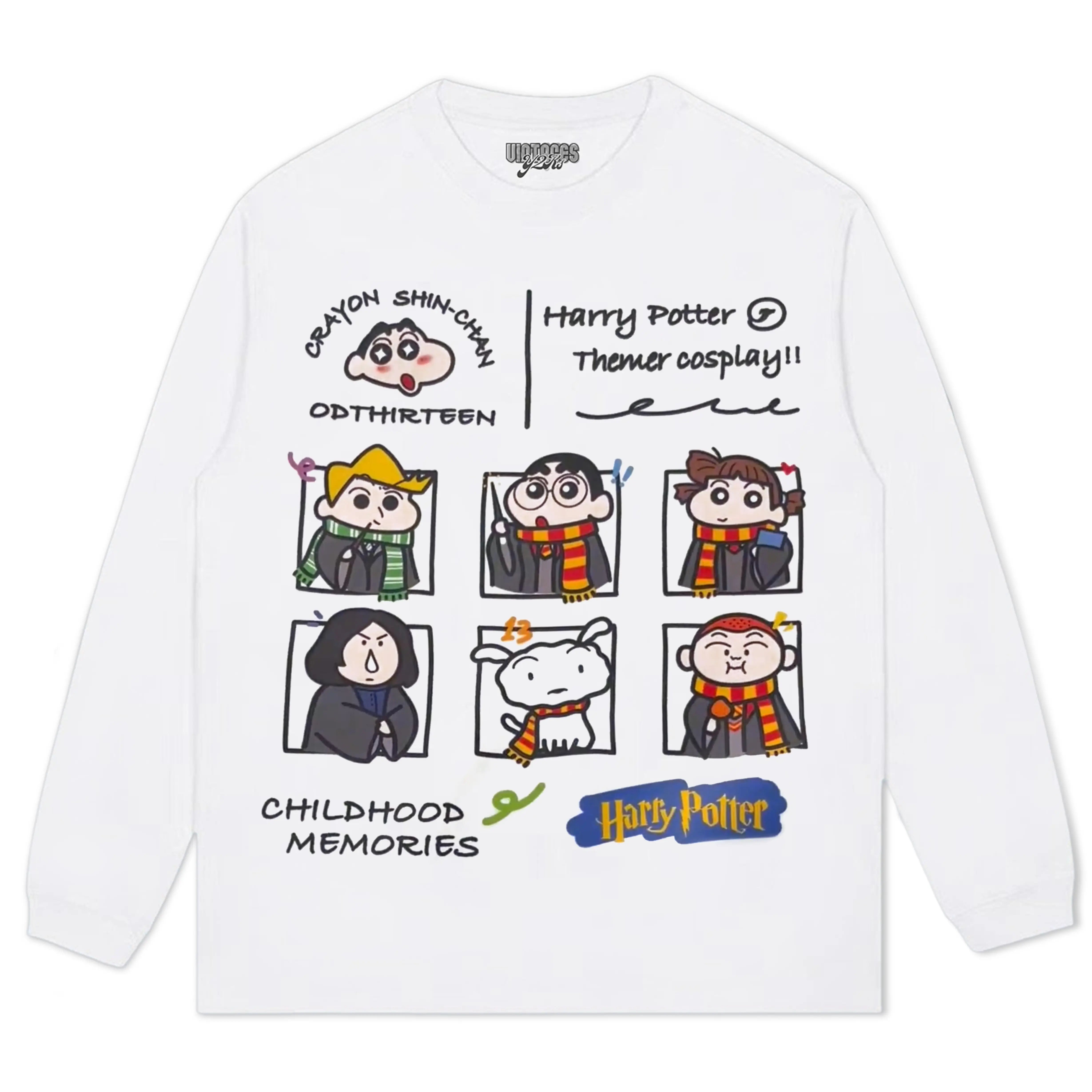 HOGWARTS MEETS SHIN CHAN 2 TEE - Y2K VINTAGES