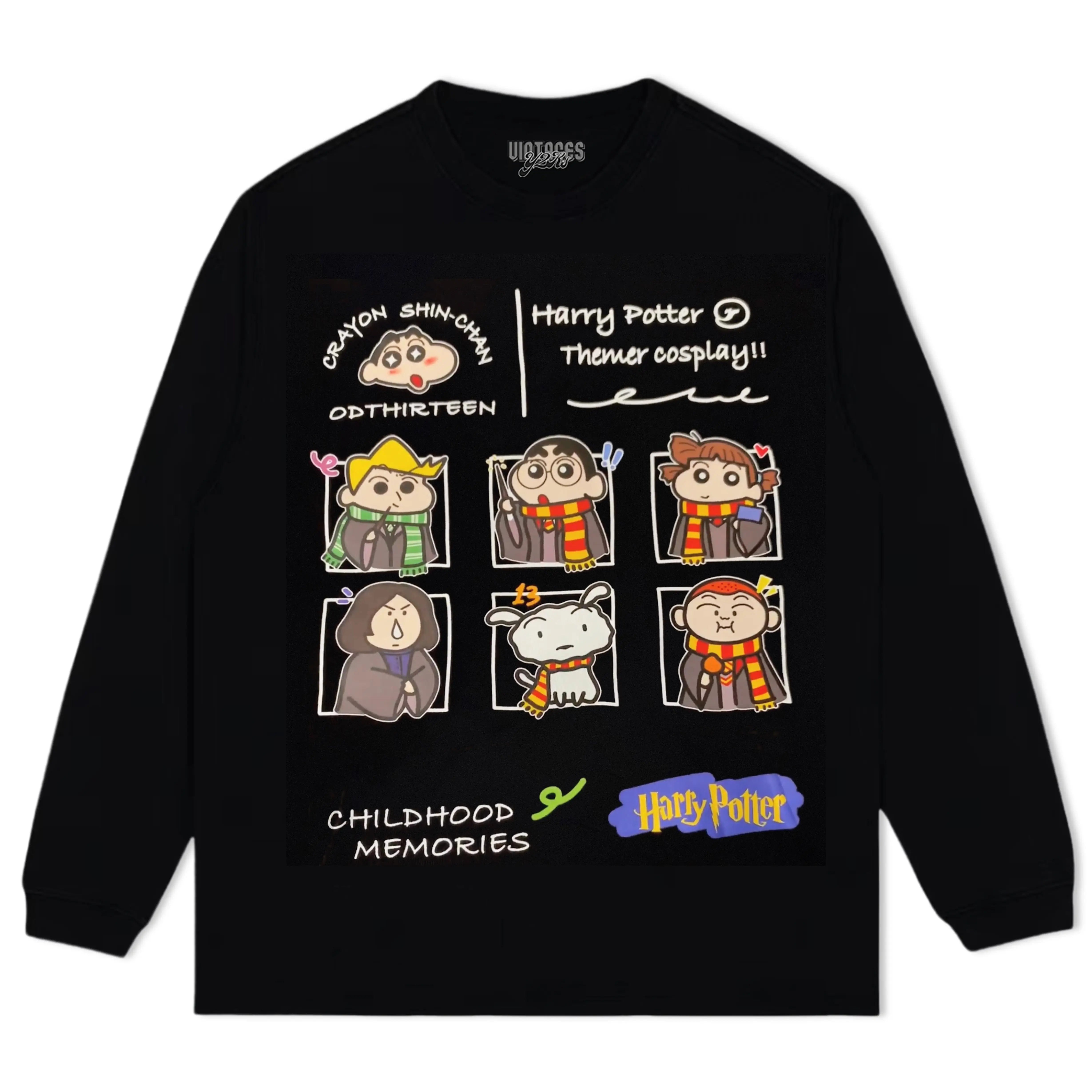 HOGWARTS MEETS SHIN CHAN 2 TEE - Y2K VINTAGES