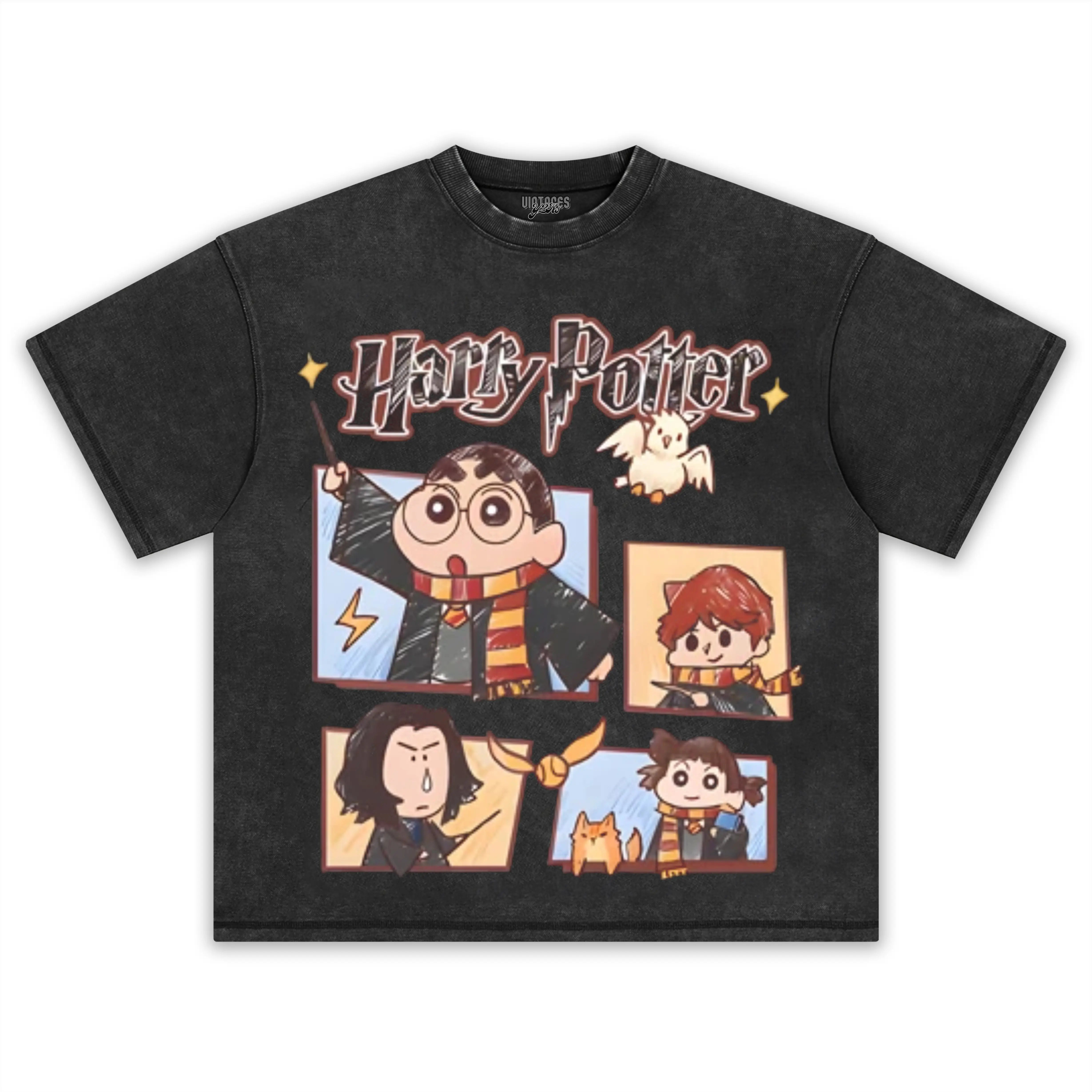 HOGWARTS MEETS SHIN CHAN TEE - Y2K VINTAGES