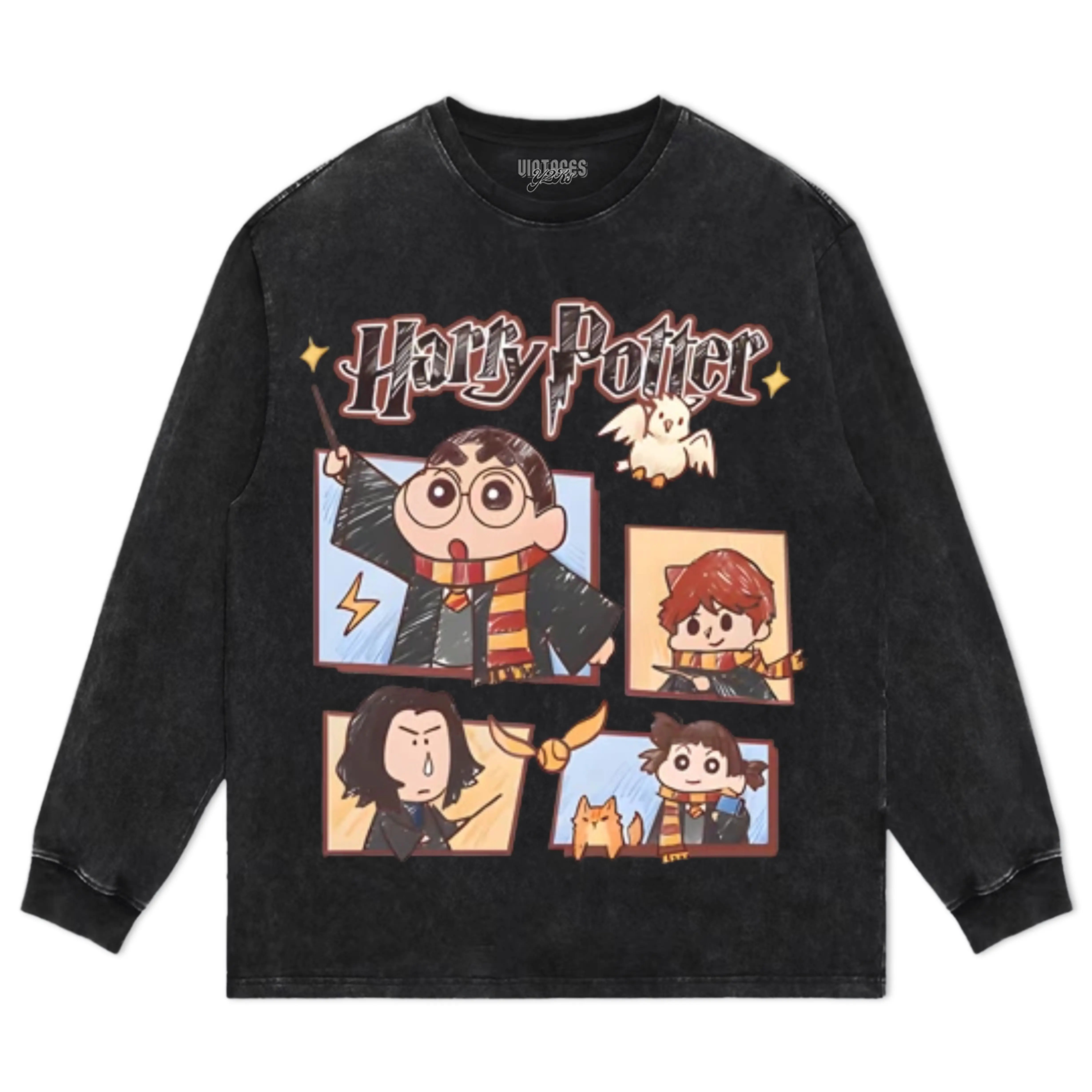 HOGWARTS MEETS SHIN CHAN TEE - Y2K VINTAGES