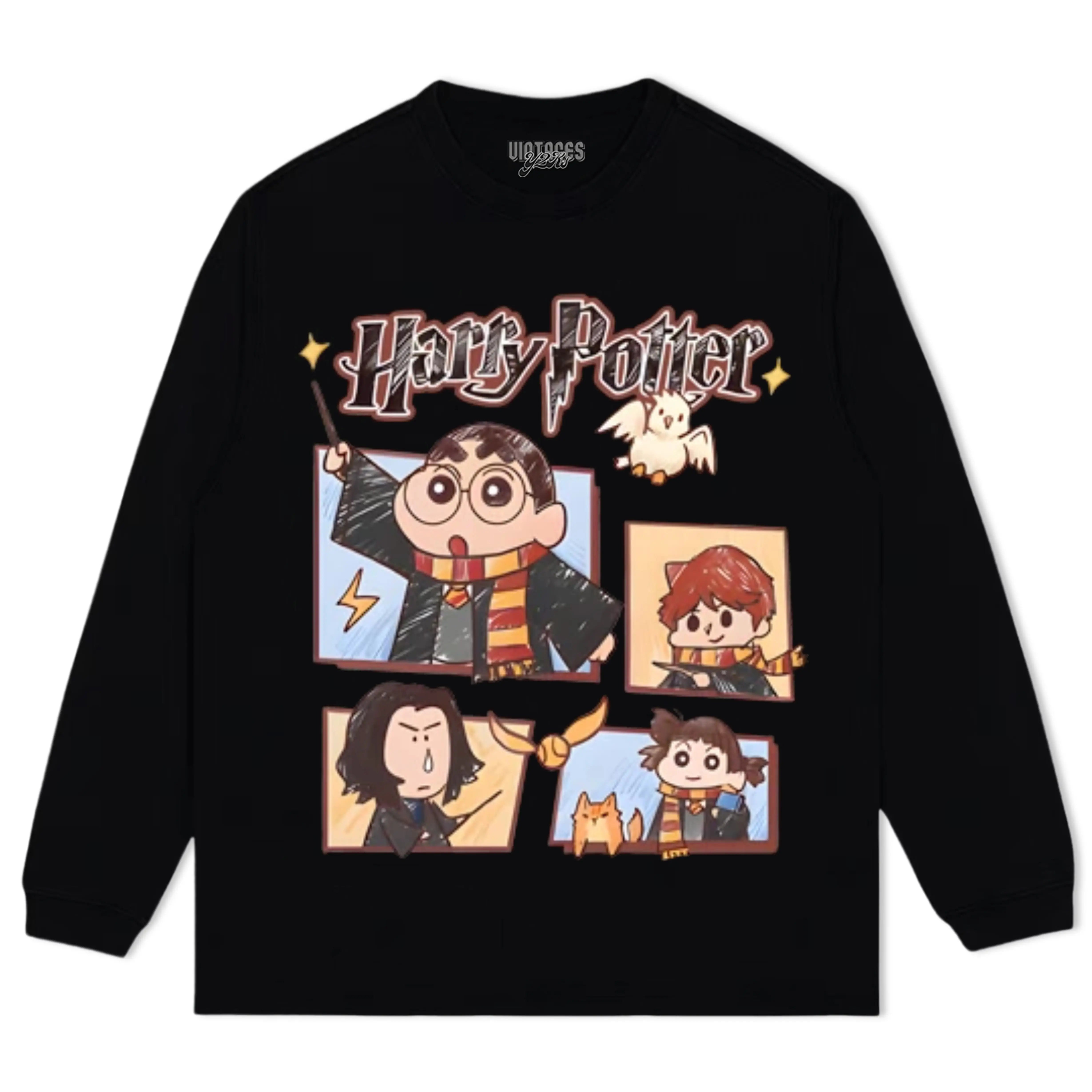 HOGWARTS MEETS SHIN CHAN TEE - Y2K VINTAGES