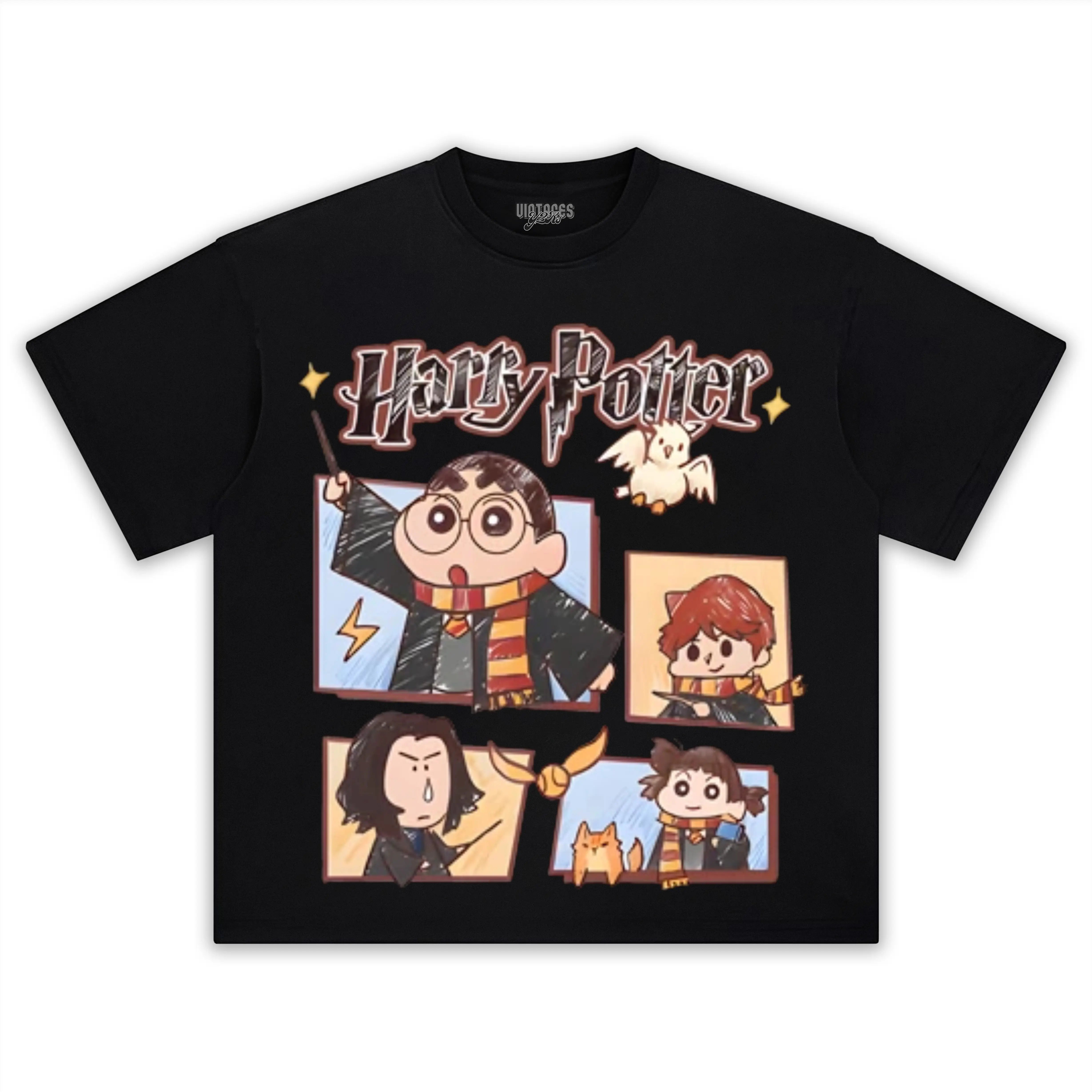 HOGWARTS MEETS SHIN CHAN TEE - Y2K VINTAGES