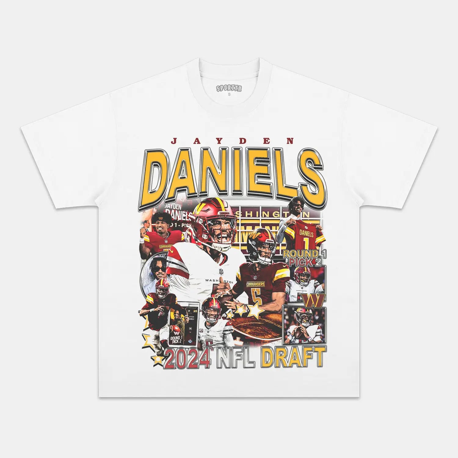 JAYDEN DANIELS - COMMANDERS TEE - Y2K VINTAGES