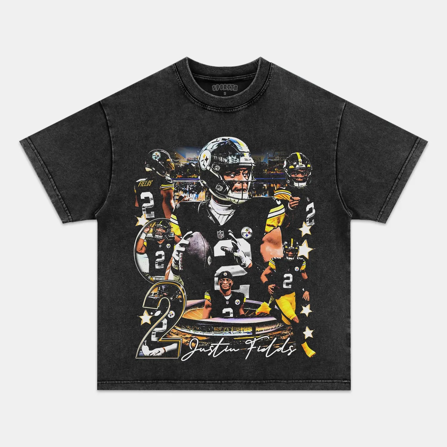 JUSTIN FIELDS - STEELERS TEE - Y2K VINTAGES