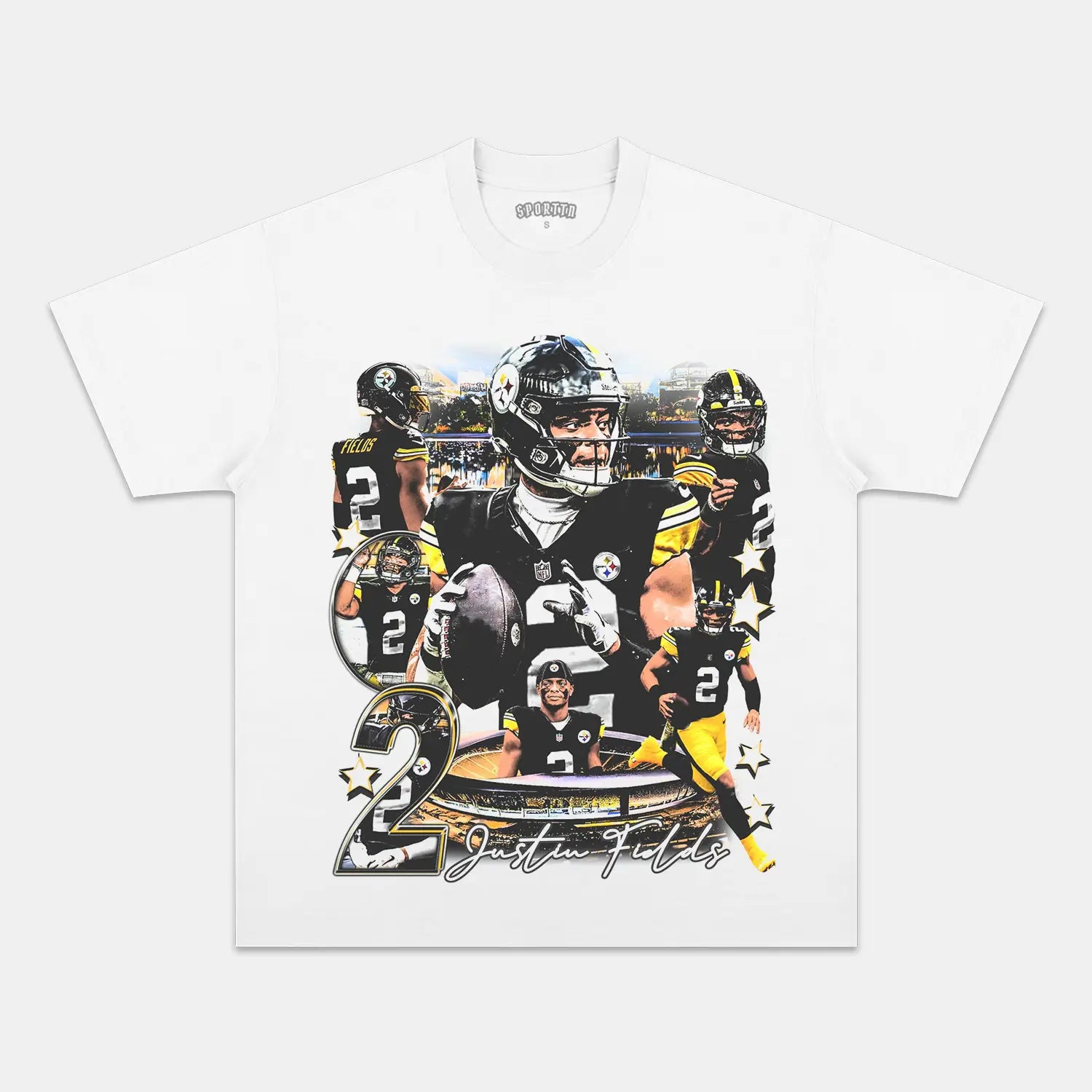 JUSTIN FIELDS - STEELERS TEE - Y2K VINTAGES