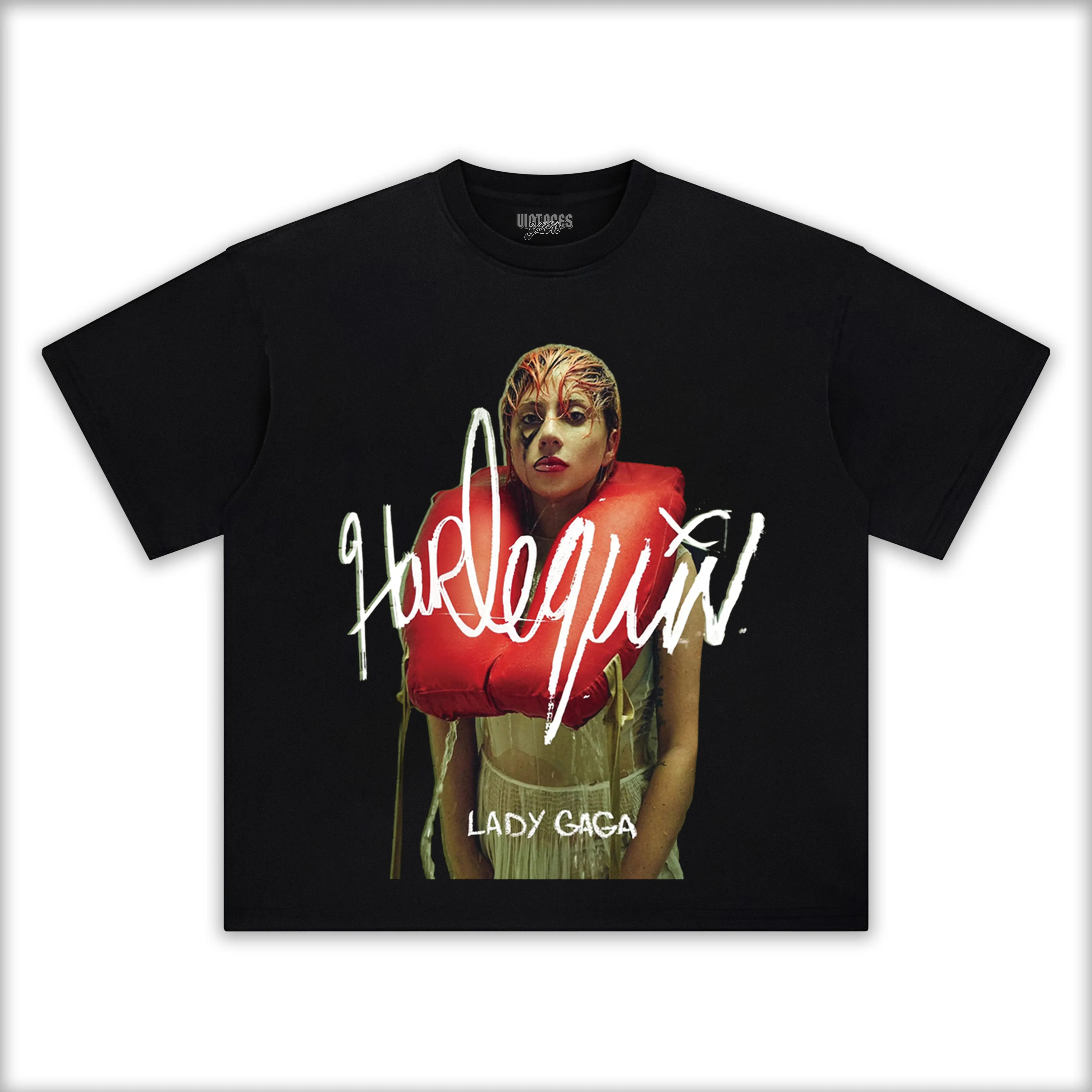 LADY GAGA & HARLEQUIN TEE - Y2K VINTAGES