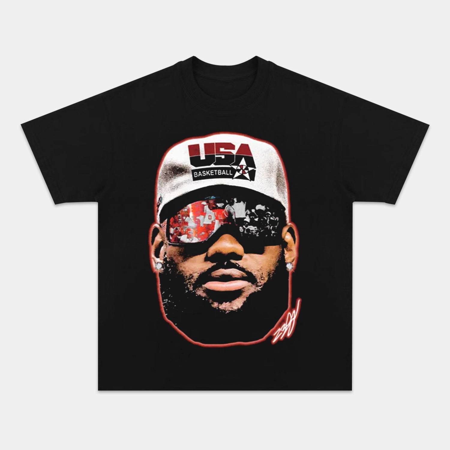 LEGOAT-TEAM-USA-BIG-FACE-T-SHIRT - Y2K VINTAGES