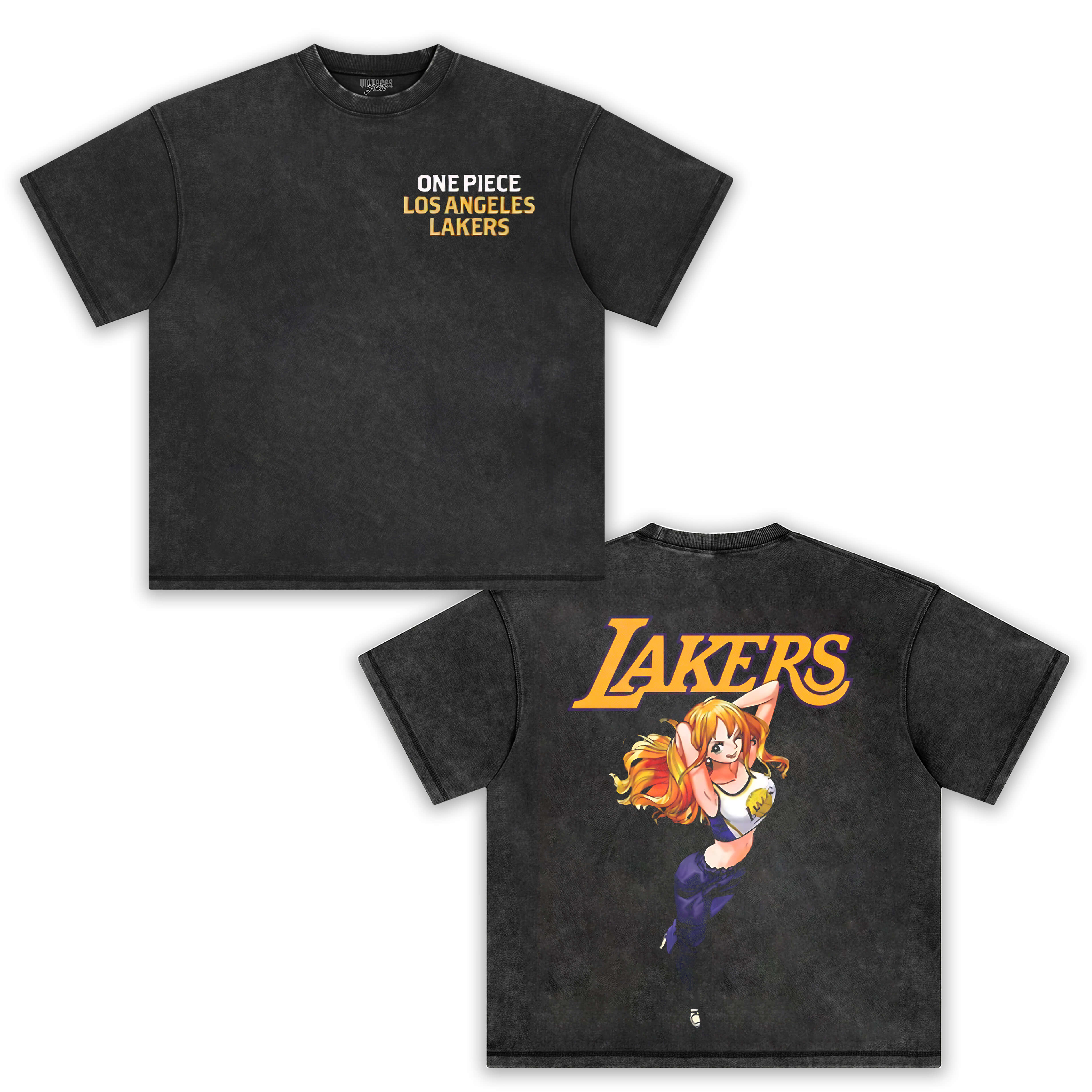 LOS ANGELES LAKERS X ONE PIECE -NAMI TEE