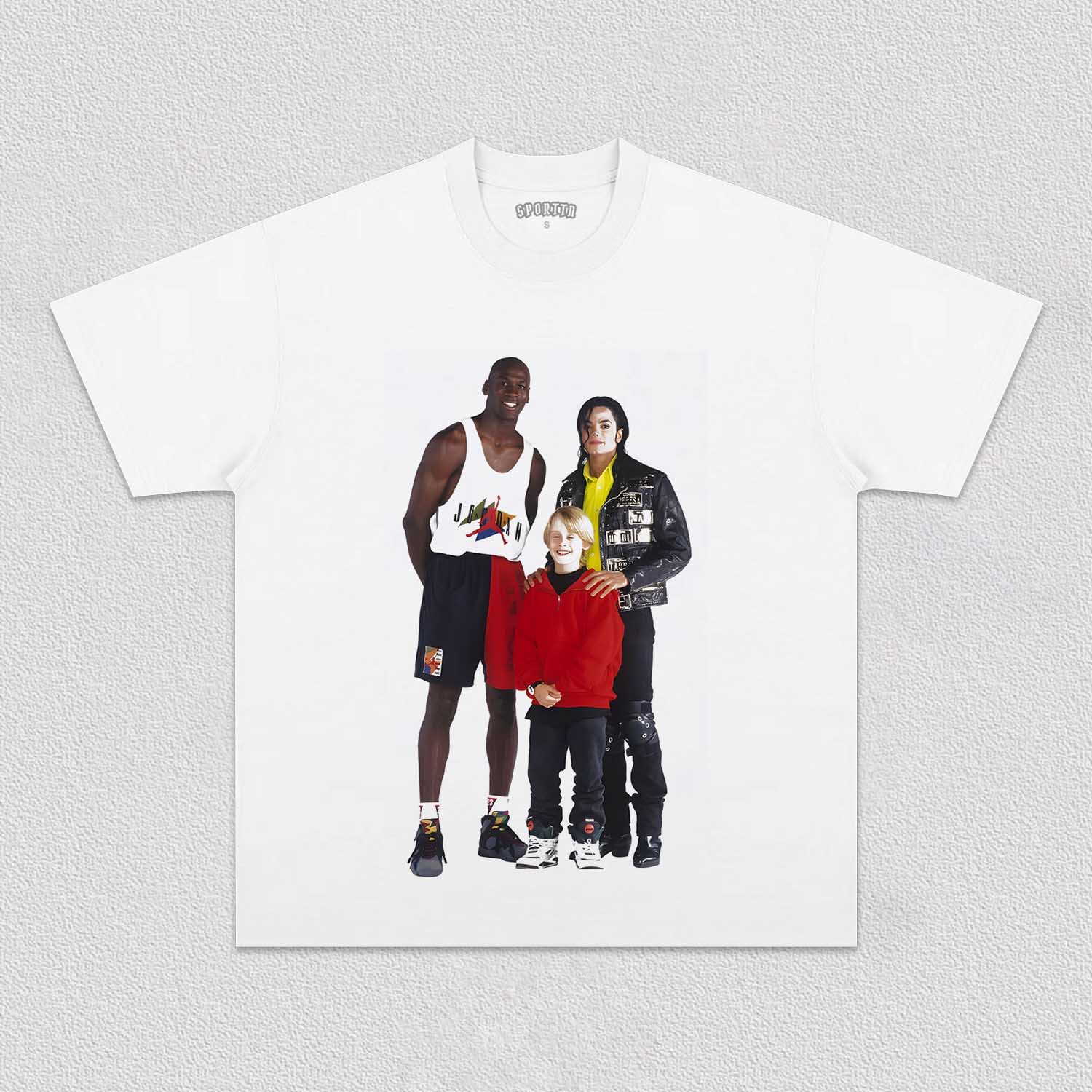 MICHAEL JORDAN-MICHAEL JACKSON-MACAULAY CULKIN TEE - Y2K VINTAGES