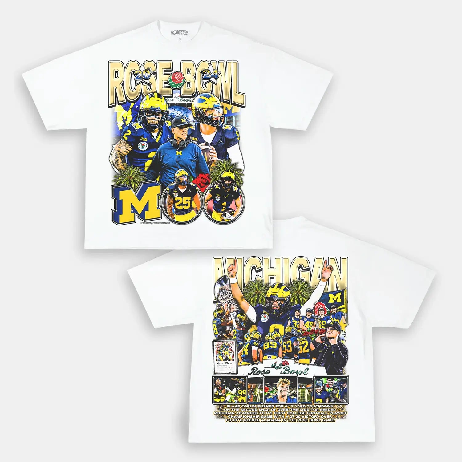 MICHIGAN-ROSE BOWL-TEE