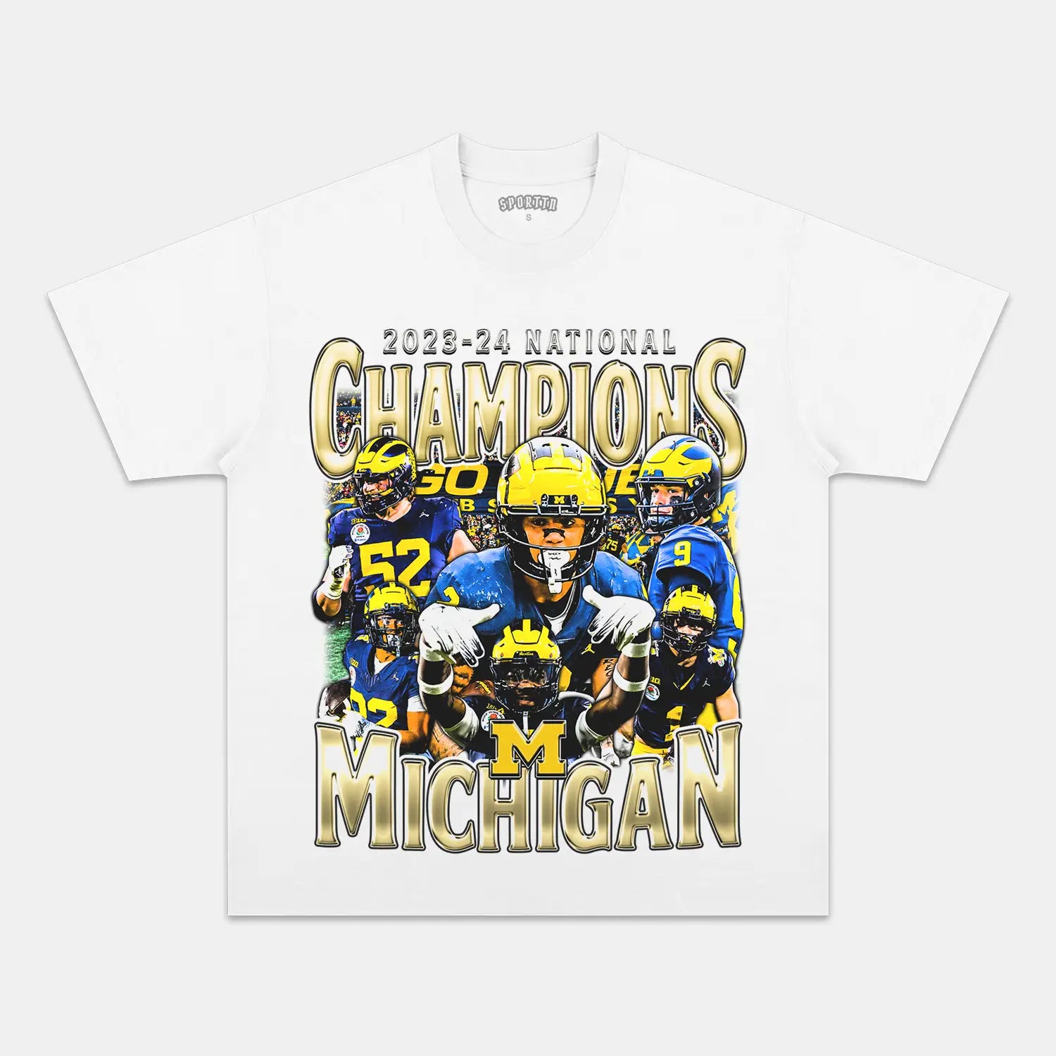 2023-24 NATIONAL CHAMPS - MICHIGAN V2 TEE - Y2K VINTAGES