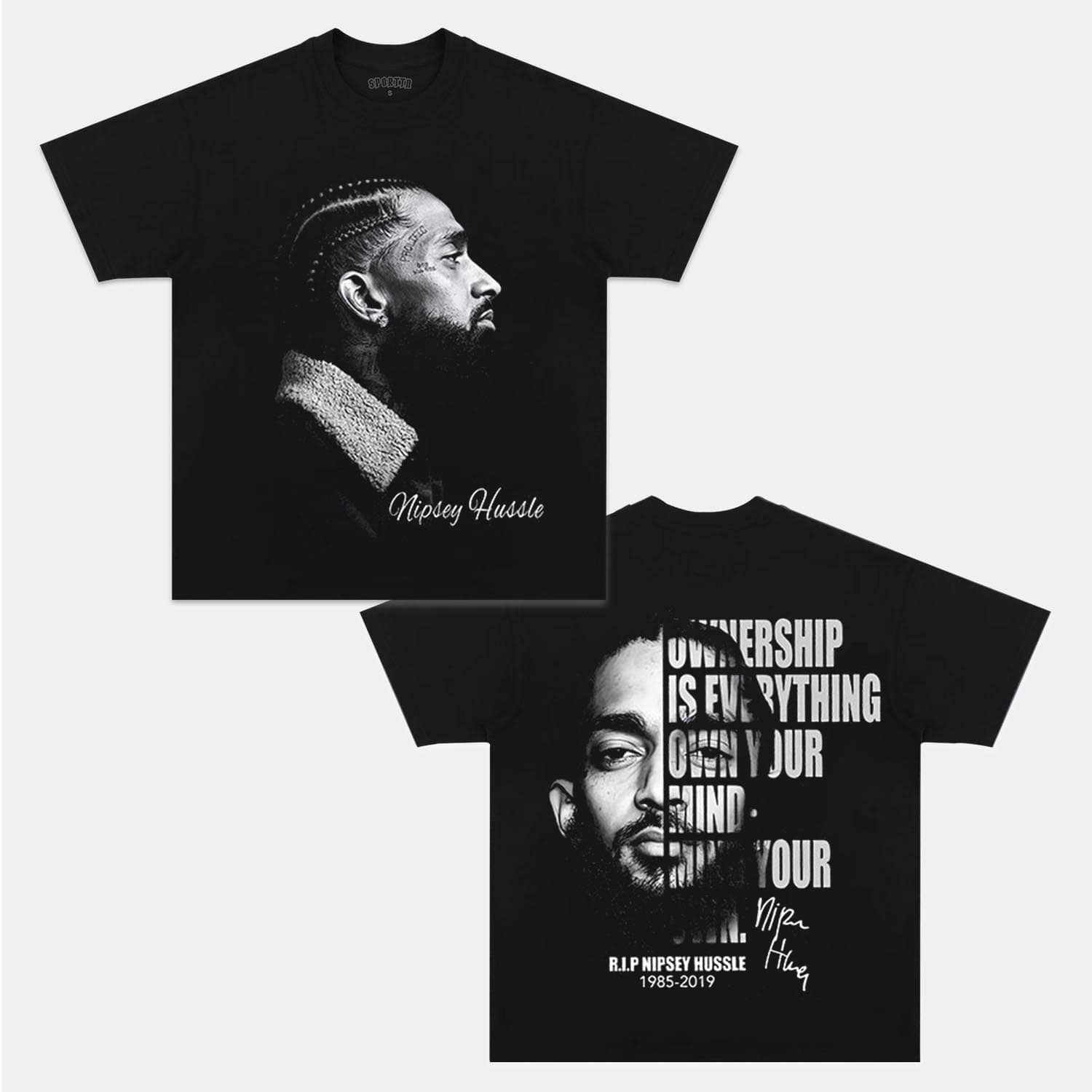 NIPSEY HUSSLE 3V TEE - Y2K VINTAGES