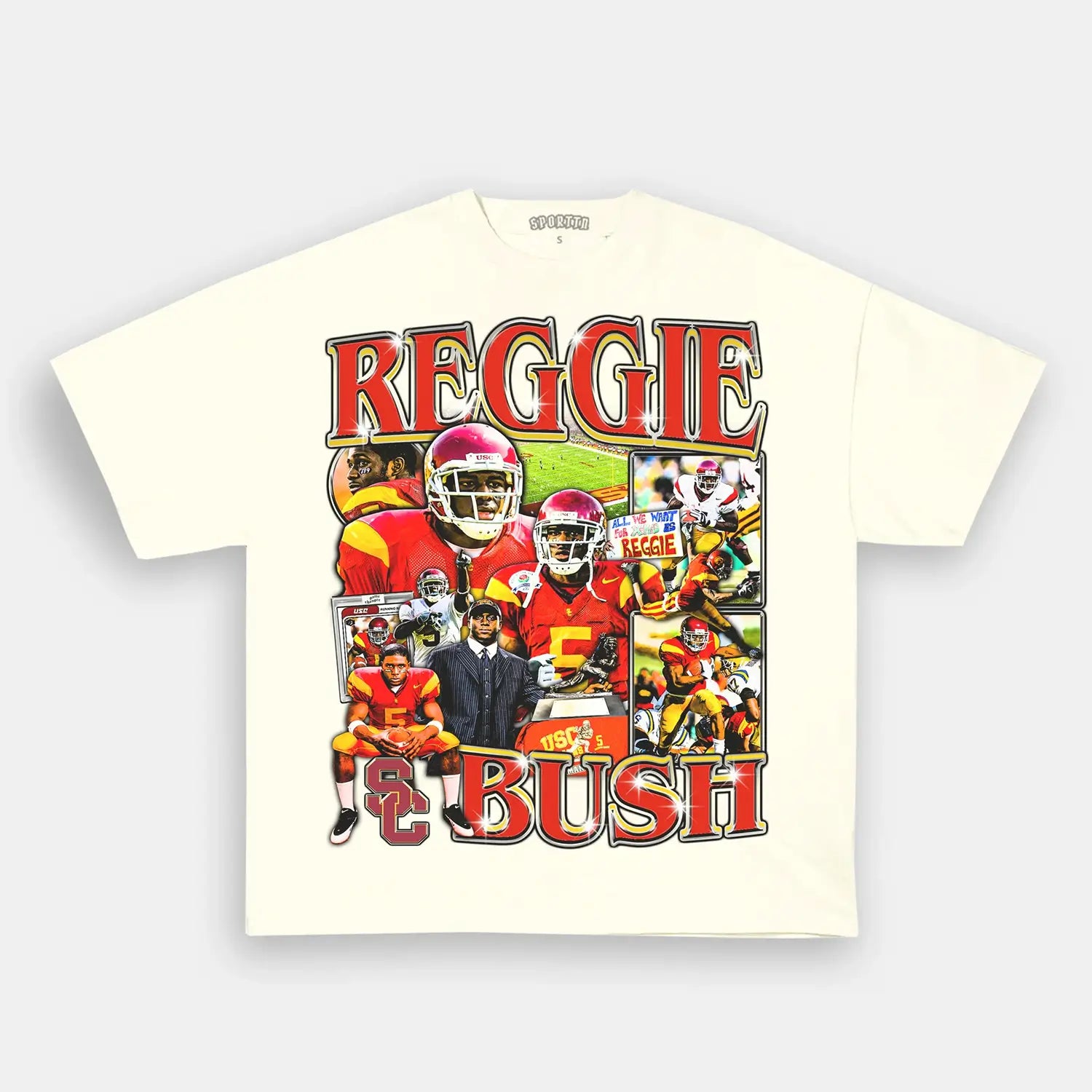 REGGIE BUSH USC V9 TEE