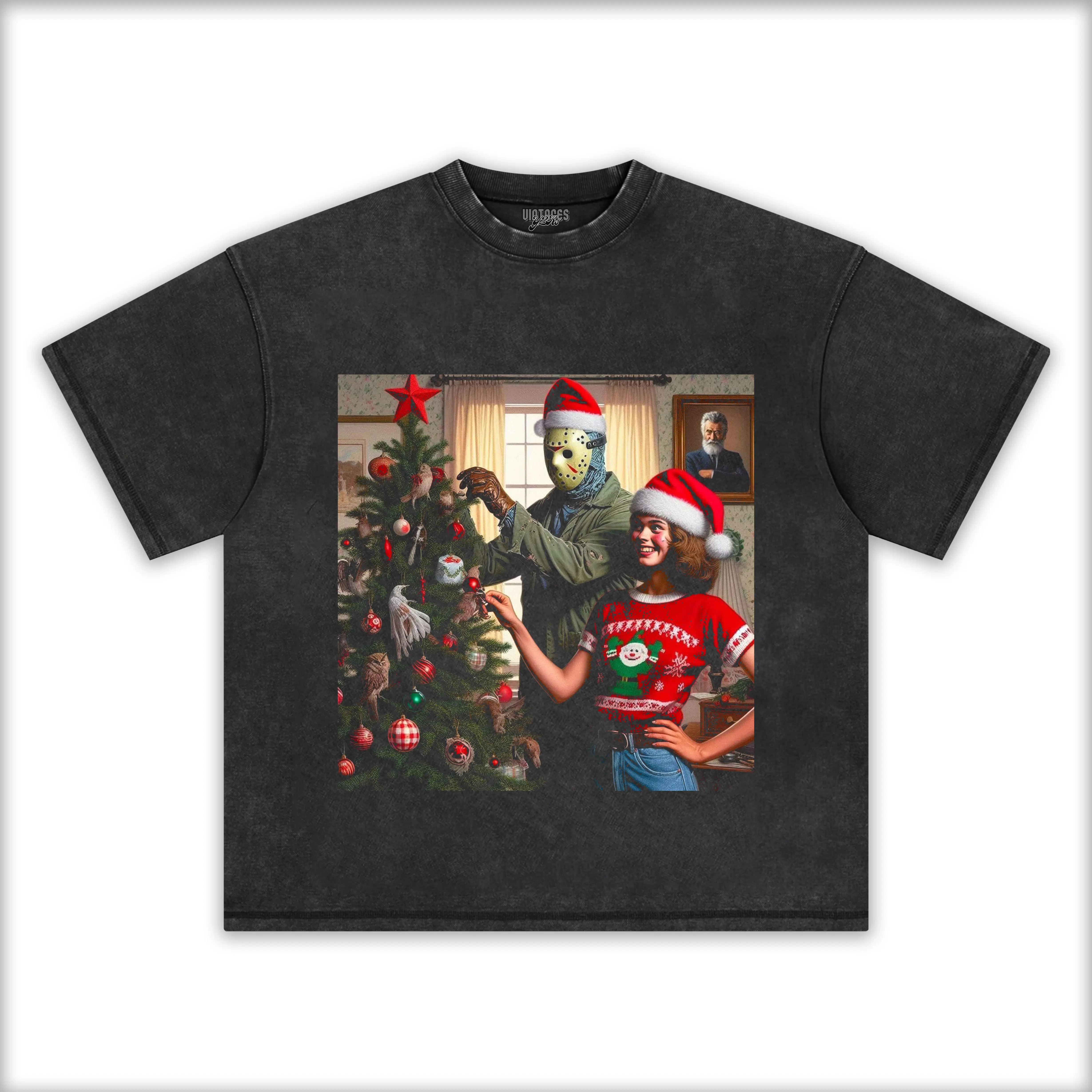 RETRO-FUNNY-CHRISTMAS-SCARY-MOVIES-TEE - Y2K VINTAGES