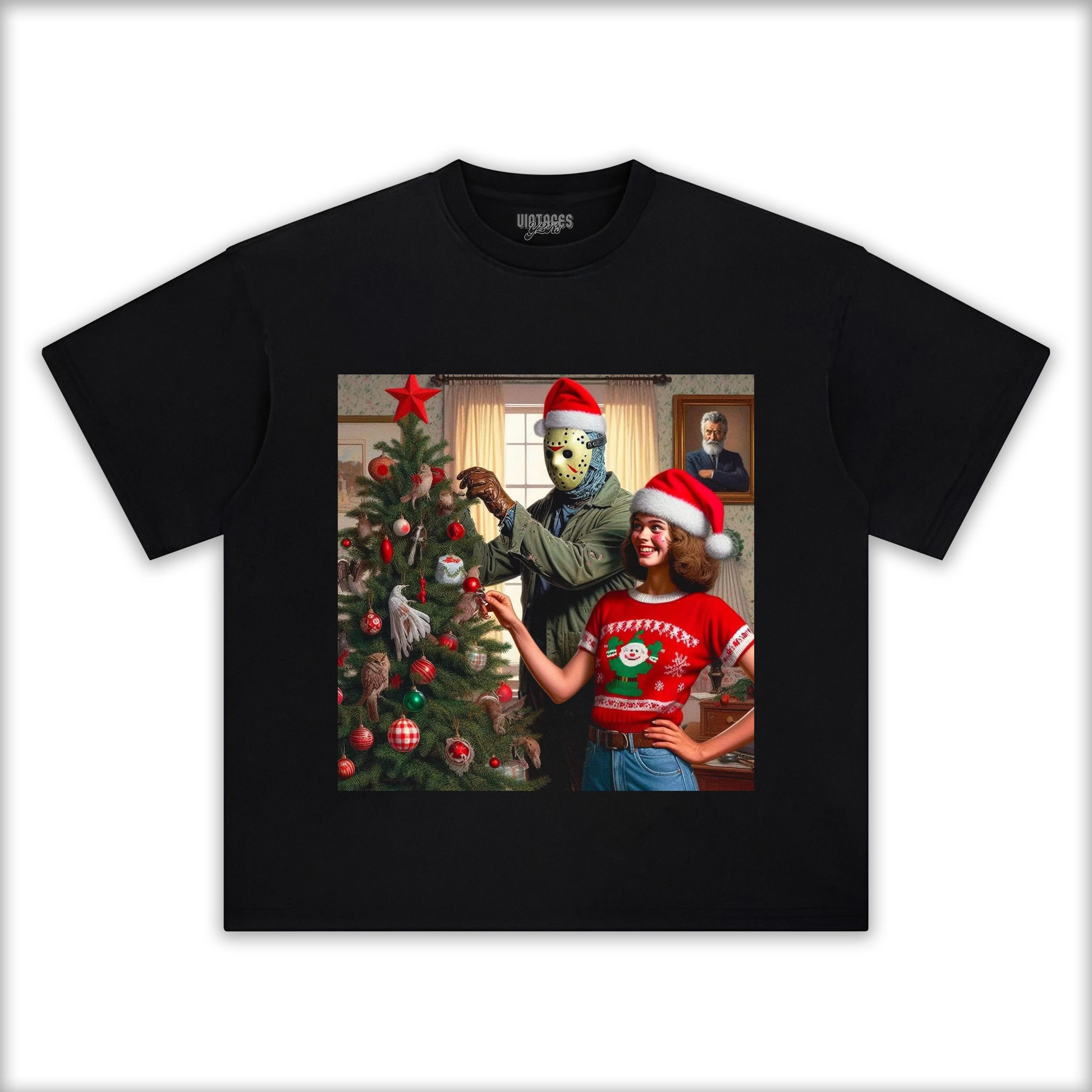 RETRO-FUNNY-CHRISTMAS-SCARY-MOVIES-TEE - Y2K VINTAGES