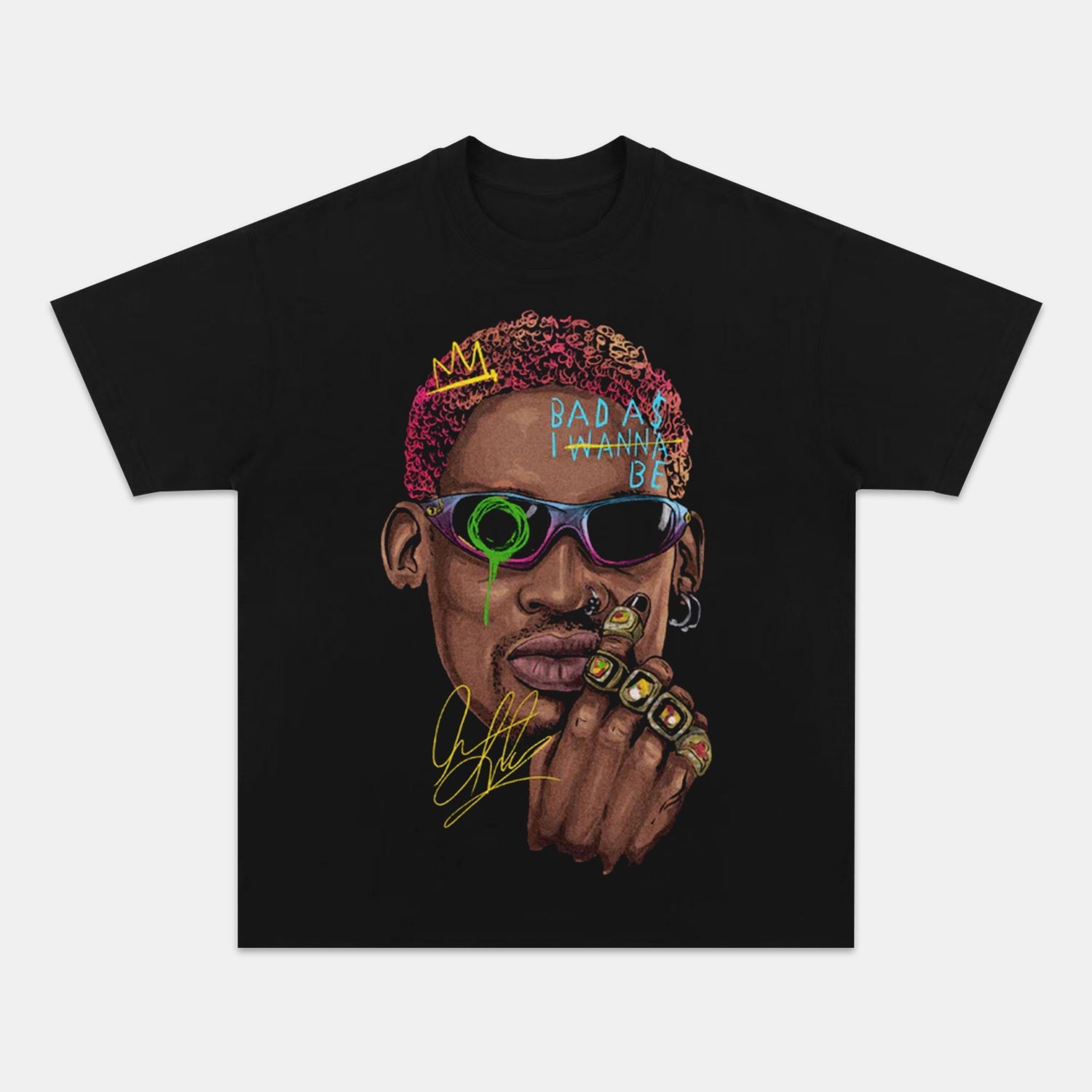 RODMAN-BIG-FACE-ART-T-SHIRT