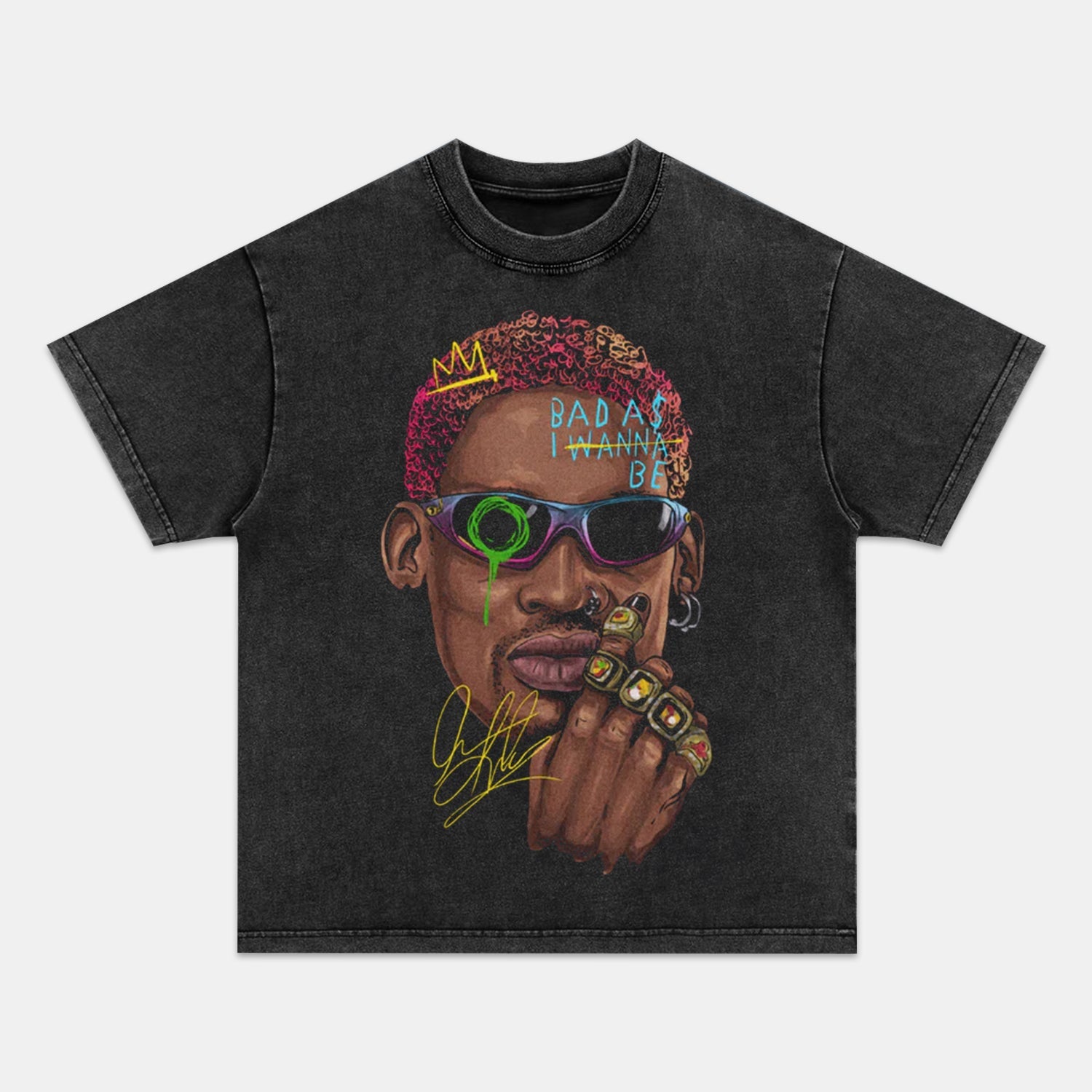 RODMAN-BIG-FACE-ART-T-SHIRT