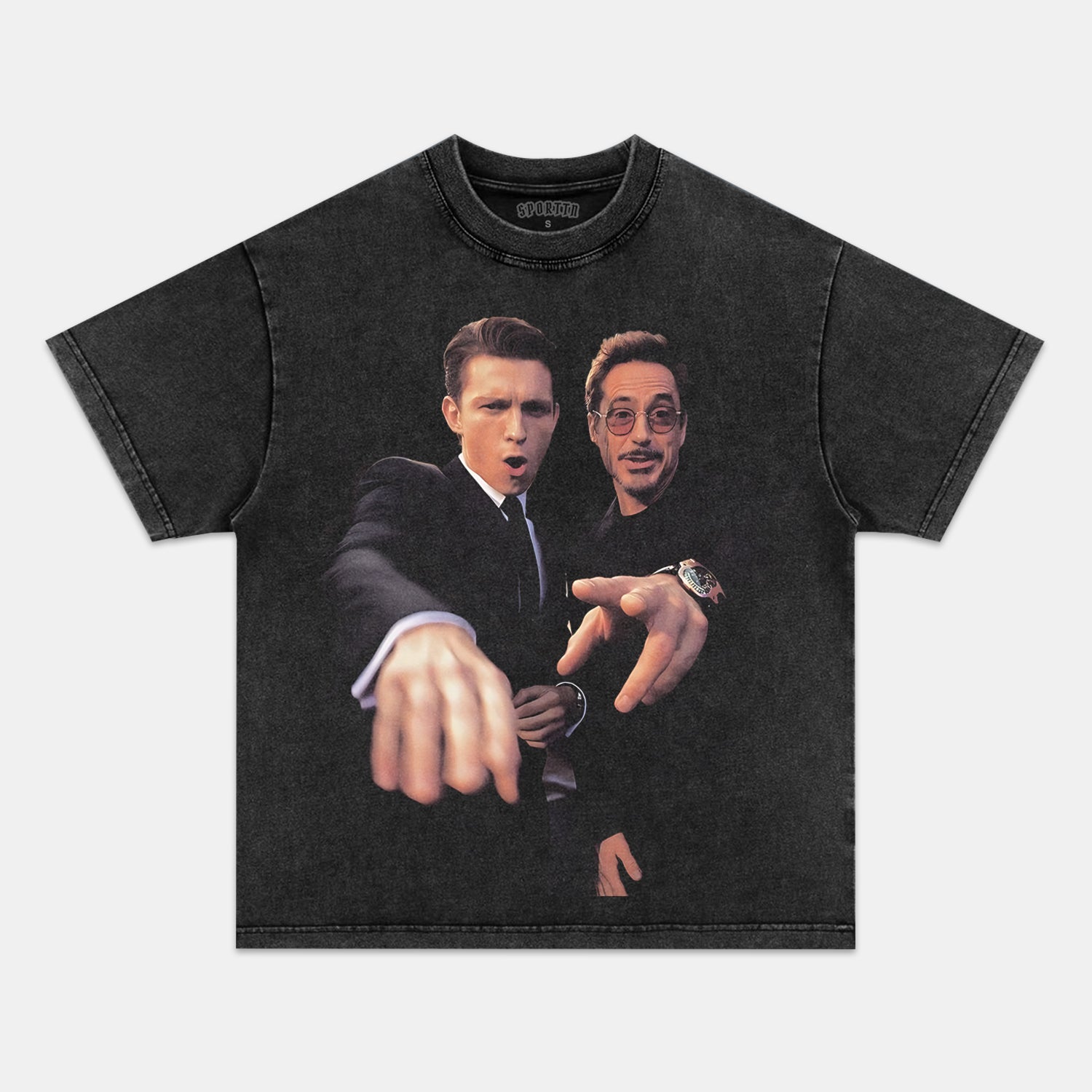 ROBERT DOWNEY JR & TOM HOLLAND TEE - Y2K VINTAGES