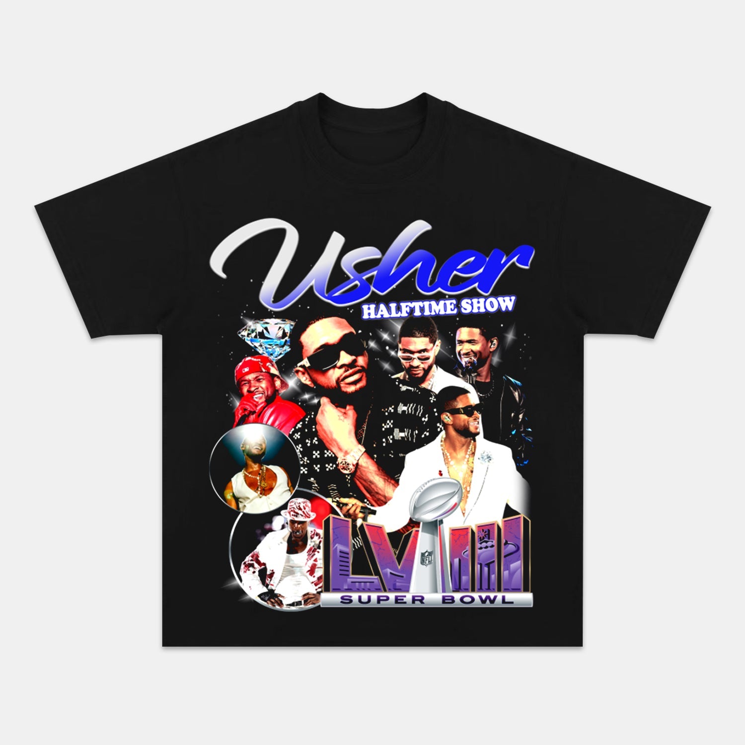 USHER-SUPER-BOWL-TEE - Y2K VINTAGES