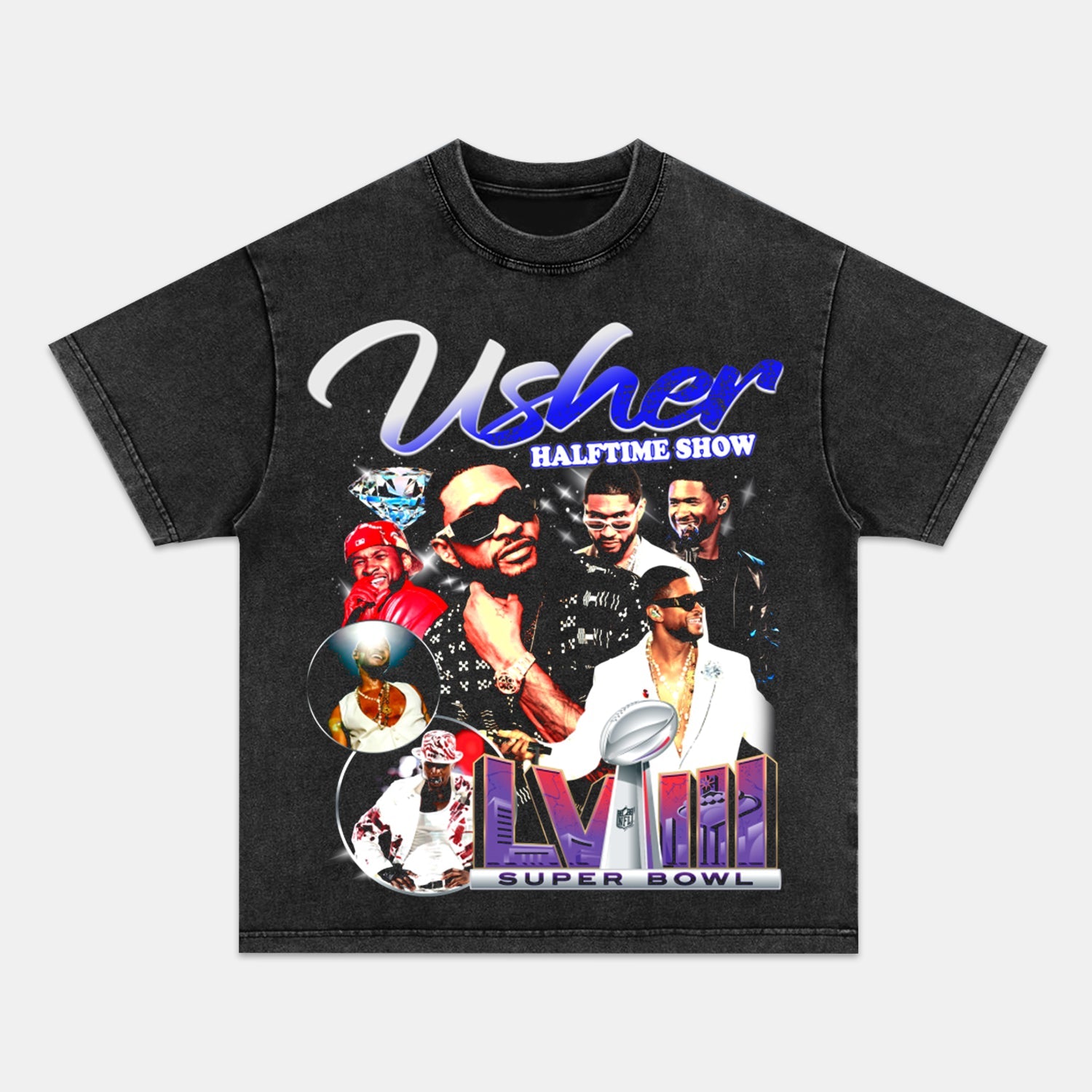 USHER-SUPER-BOWL-TEE - Y2K VINTAGES